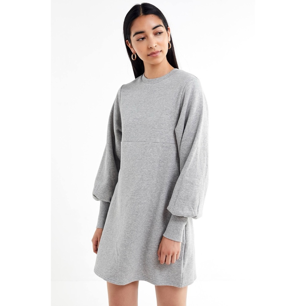 Urban Outfitters Alanna Crew-Neck Sweatshirt Dress XS Gray - Picture 7 of 10